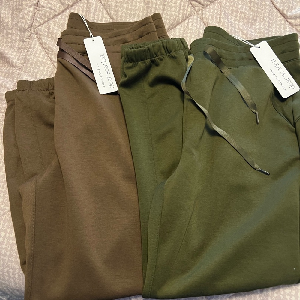 Olive and Brown Jogger Pants Set